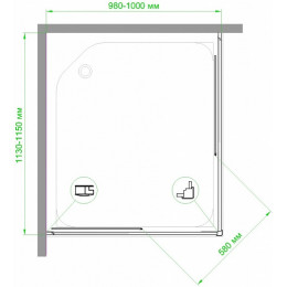 Royal Bath Душевой уголок RB HPD-C 100х115х185
