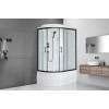 Royal Bath Душевая кабина Practic RB 8120BK1-M-BL 90x90 R стекло рифленое профиль черный матовый