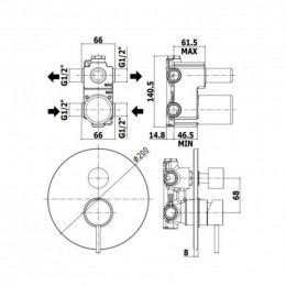 Смеситель для душа Paffoni Light LIG018NKNSP 266774 чёрный никель матовый
