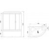 Royal Bath Душевая кабина ALP RB 150ALP-C-BL-L 150x100 L стекло матовое профиль черный матовый