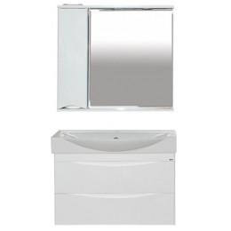 Misty Мебель для ванной Элвис 85 L подвесная белая