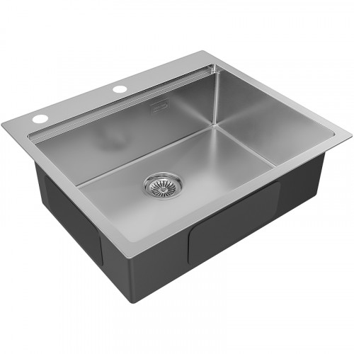 Мойка для кухни Paulmark Brim-Pro PM705951-BS 59x51 брашированная сталь