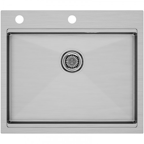 Мойка для кухни Paulmark Brim-Pro PM705951-BS 59x51 брашированная сталь