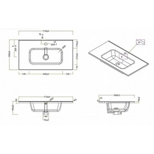 BelBagno Мебель для ванной ETNA 39 700 Rovere Nature, TCH