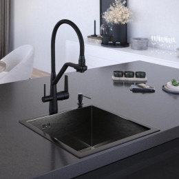 Мойка для кухни Gerhans K34444B 44x44 графит