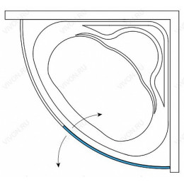 Aessel Шторка на ванну Aessel Фламенко (R)
