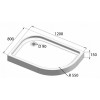 BelBagno Душевой поддон TRAY-BB-RH-120/80-550-15-W-R