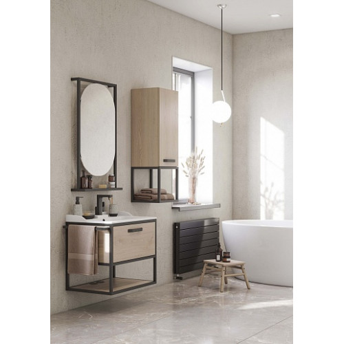 Акватон Мебель для ванной Лофт Фабрик 65 дуб эндгрейн с раковиной Фабиа