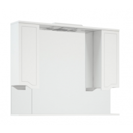 Зеркальный шкаф Corozo Мирра 105 см SD-00001545 белый c подсветкой