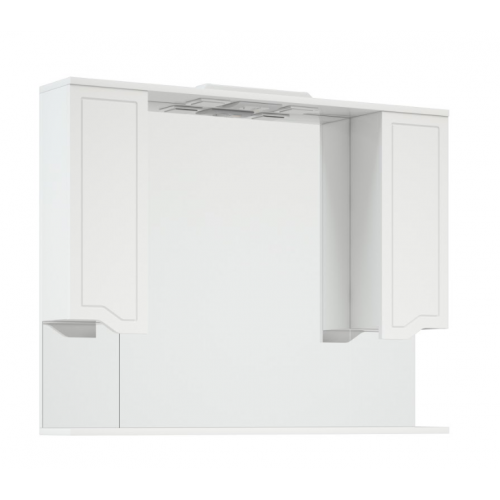 Зеркальный шкаф Corozo Мирра 105 см SD-00001545 белый c подсветкой