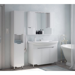 Зеркальный шкаф Corozo Мирра 105 см SD-00001545 белый c подсветкой