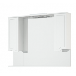Зеркальный шкаф Corozo Мирра 105 см SD-00001545 белый c подсветкой