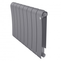 Радиатор биметаллический Royal Thermo Infinity 500 Silver Satin 8 секций, боковое подключение