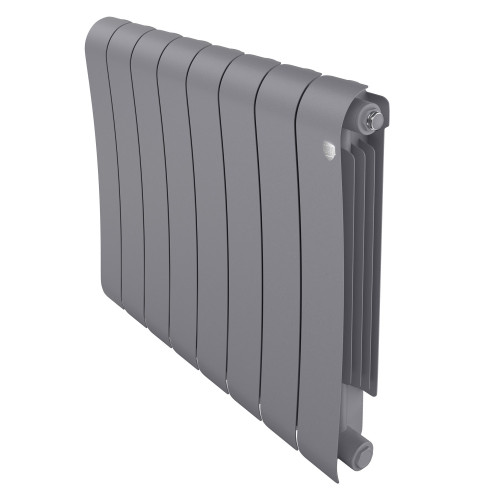 Радиатор биметаллический Royal Thermo Infinity 500 Silver Satin 8 секций, боковое подключение