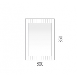Зеркало Corozo Терра 60 см SD-00001326 графит матовый