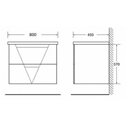 BelBagno Мебель для ванной VITTORIA 800 Bianco Lucido