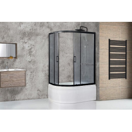 Royal Bath Душевой уголок RB 8120BK-C-BL 120х80х200 R