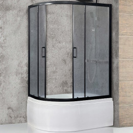 Royal Bath Душевой уголок RB 8120BK-C-BL 120х80х200 R