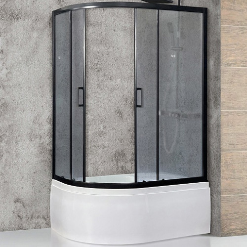 Royal Bath Душевой уголок RB 8120BK-C-BL 120х80х200 R
