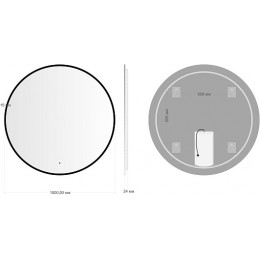 Aquanet Зеркало Контур 100x100 Led TX с подсветкой черное