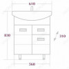 Onika Мебель для ванной Балтика 60 L с ящиком