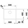 Мойка Blanco Zerox 500-U 526243 темная сталь