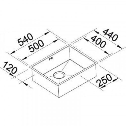 Мойка Blanco Zerox 500-U 526243 темная сталь