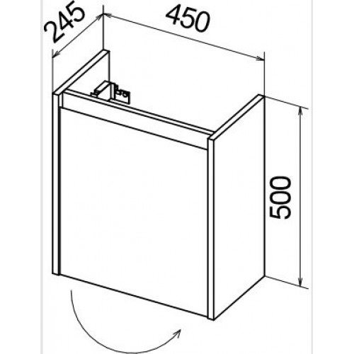 BelBagno Тумба с раковиной KRAFT MINI 450 R Pino Pasadena