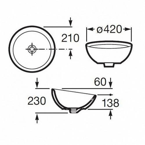 Roca Раковина "BOL O-CNTP" 327876000
