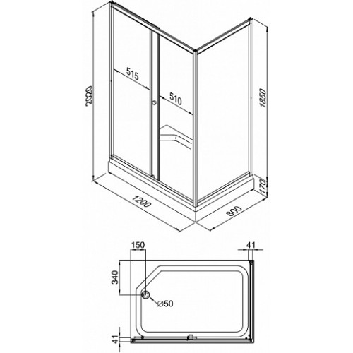 Triton  Душевой уголок Фьюжн А 120x80