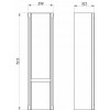 ASB-Woodline Шкаф пенал Лорена 40 подвесной grigio
