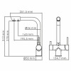 Смеситель для кухни WasserKRAFT A8387 с подключением к фильтру матовое золото