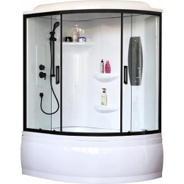Royal Bath Душевая кабина ALP RB 170ALP-T-BL-L 170x100 L стекло прозрачное профиль черный матовый