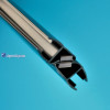 Магнитный уплотнитель для душевой кабины 8 мм M2261BL угол 90°/180° длина 2,2 м