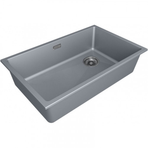 Мойка для кухни Paulmark Lumi UNI-SKEW LU74SK-GRM 74x44 серый металлик