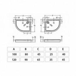 Kolpa San  Поддон для душа Kolpa San Malur 120х90 R