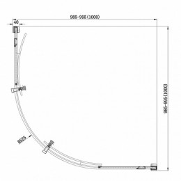 Aquanet  Душевой уголок "Delta NPE2142" 100x100, прозрачное стекло