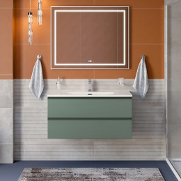 BelBagno Тумба с раковиной Kraft 100 подвесная Еловый матовый с раковиной BB-8099-100