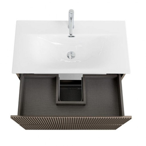 BelBagno Тумба с раковиной Uno mini 90 подвесная Бежевый матовый с раковиной BB-8099-3-90