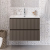 BelBagno Тумба с раковиной Uno mini 90 подвесная Бежевый матовый с раковиной BB-8099-3-90