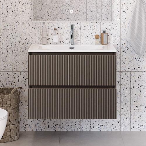BelBagno Тумба с раковиной Uno mini 90 подвесная Бежевый матовый с раковиной BB-8099-3-90