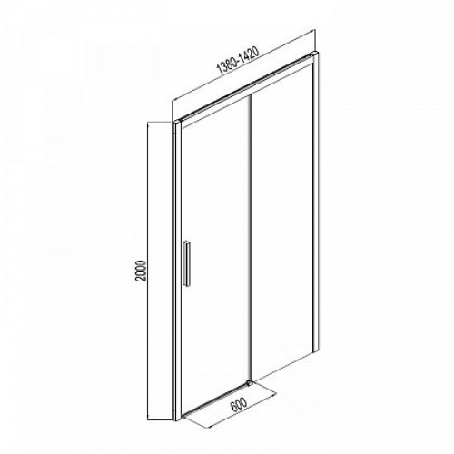 Aquanet Душевая дверь Pleasure AE60-N-140H200U-BT 140