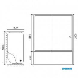Royal Bath Душевой уголок RB 8100ВP-C L