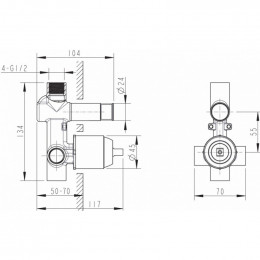 Скрытая часть Bravat D9100CP-ENG