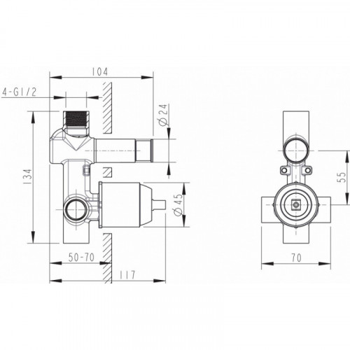 Скрытая часть Bravat D9100CP-ENG