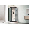 Royal Bath Душевая кабина HK RB 100HK6-GT-BL 100x100 стекло прозрачное профиль черный матовый