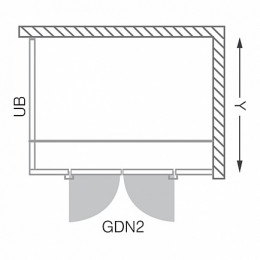 Roltechnik Душевая дверь двойная "GDN2 1200"