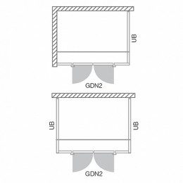 Roltechnik Душевая дверь двойная "GDN2 1200"
