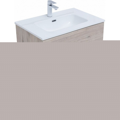 Aquanet Тумба с раковиной Алвита New 70 1 ящик 2 дверцы дуб веллингтон белый