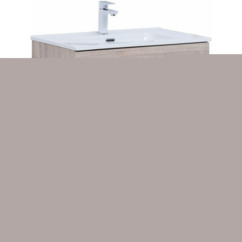 Aquanet Тумба с раковиной Алвита New 70 1 ящик 2 дверцы дуб веллингтон белый